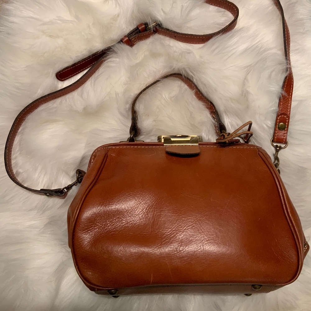 Patricia Nash Gracchi Frame Leather Satchel